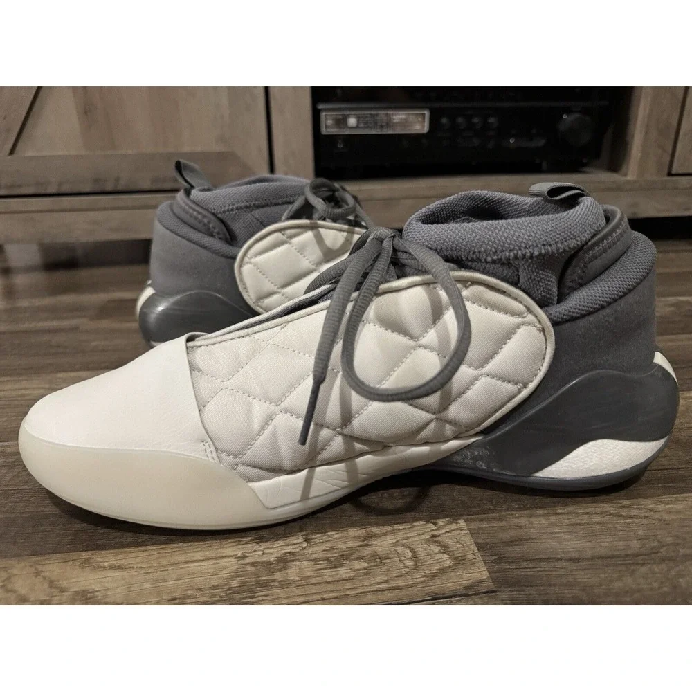Adidas Harden Volume 7 Chalk‎ White Grey Athletic Shoes Men's Size 12 (IE9257)